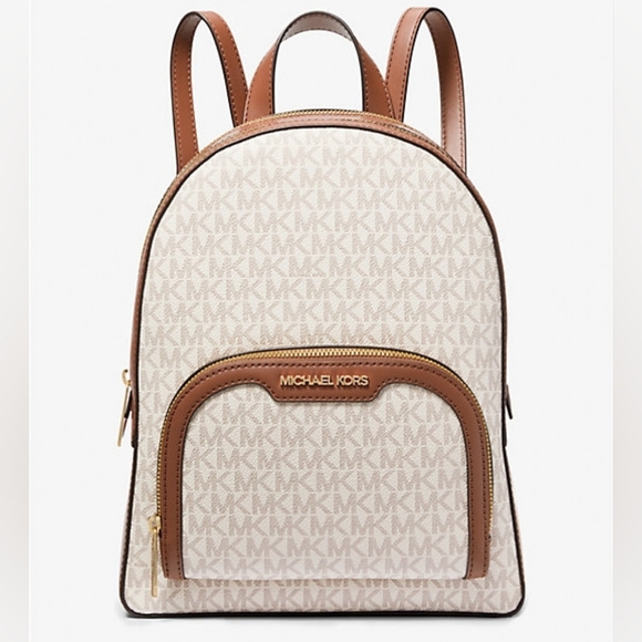 MICHAEL Michael Kors Handbags - NWT Michael Kors Jaycee Medium Logo Backpack In VANILLA